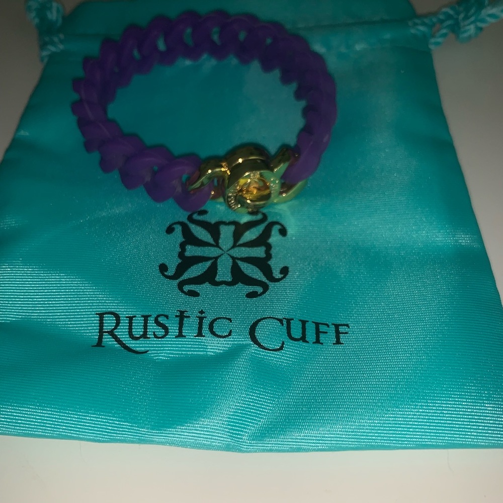 Purple Rustic Cuff Bracelet